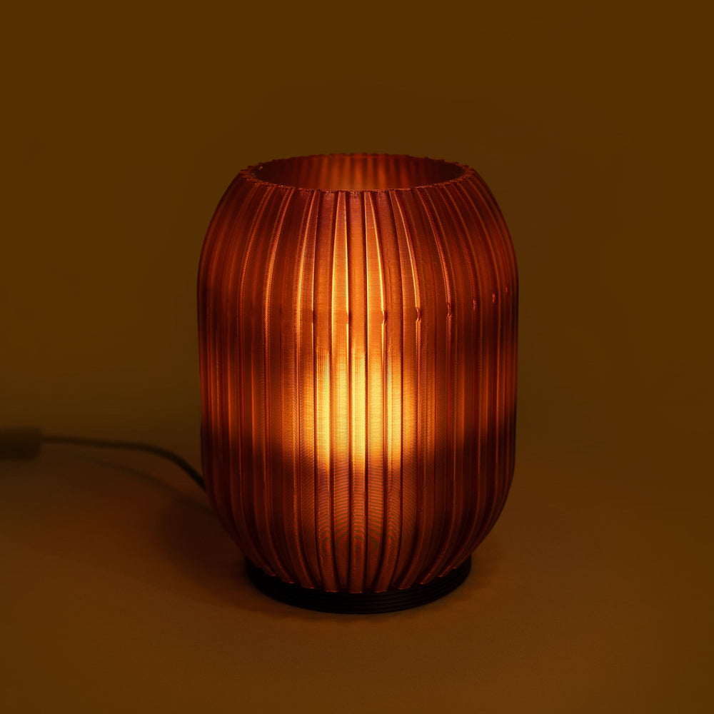Honeycomb Table Lamp — Brown