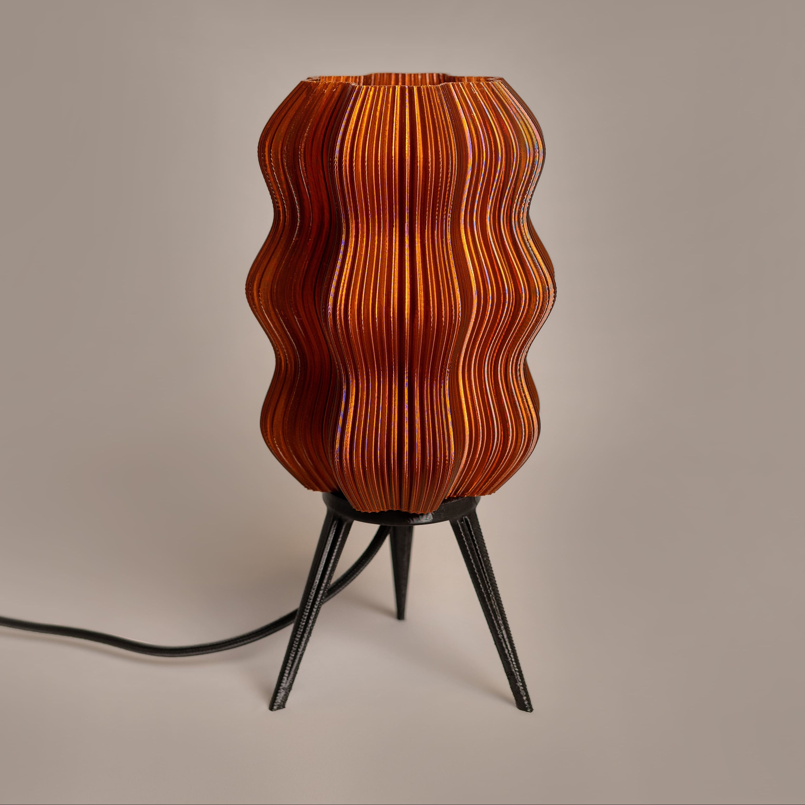 Velvet Table Lamp Brown detail