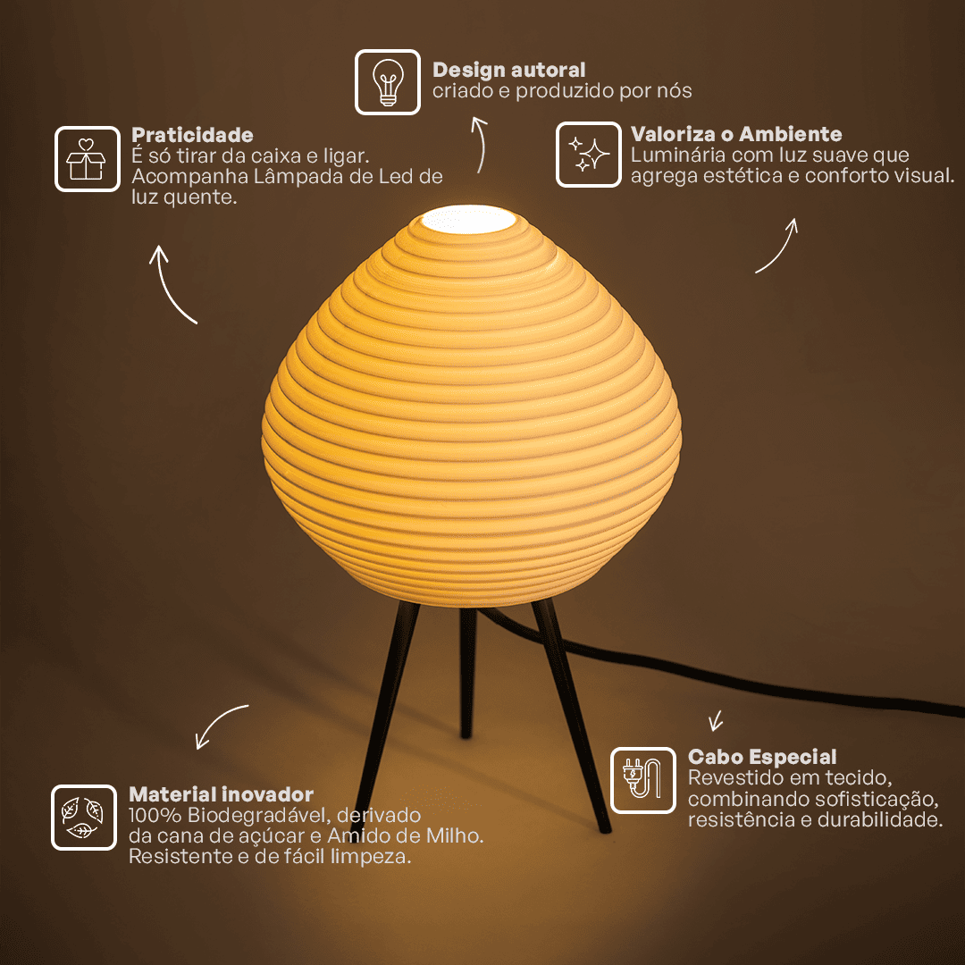 Nara Table Lamp lit