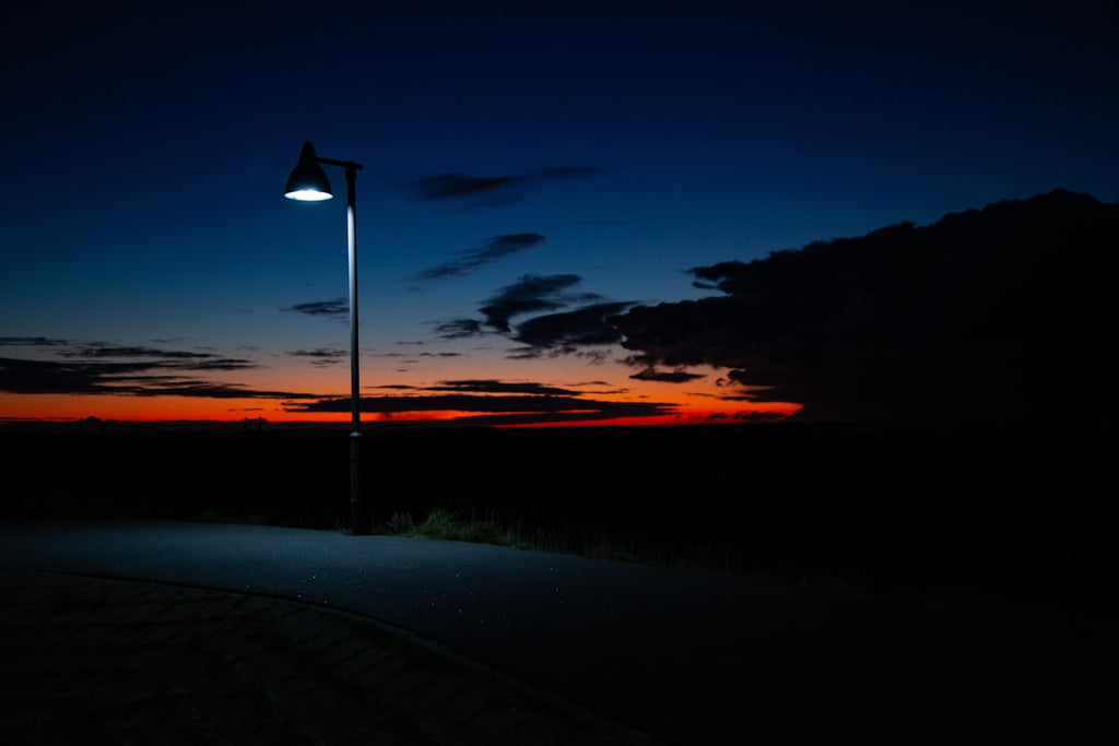 LED Decorative Post-Top Lantern 50W Park | LumixyLab — Lighted outdoor lamp at night